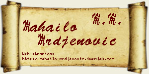 Mahailo Mrđenović vizit kartica